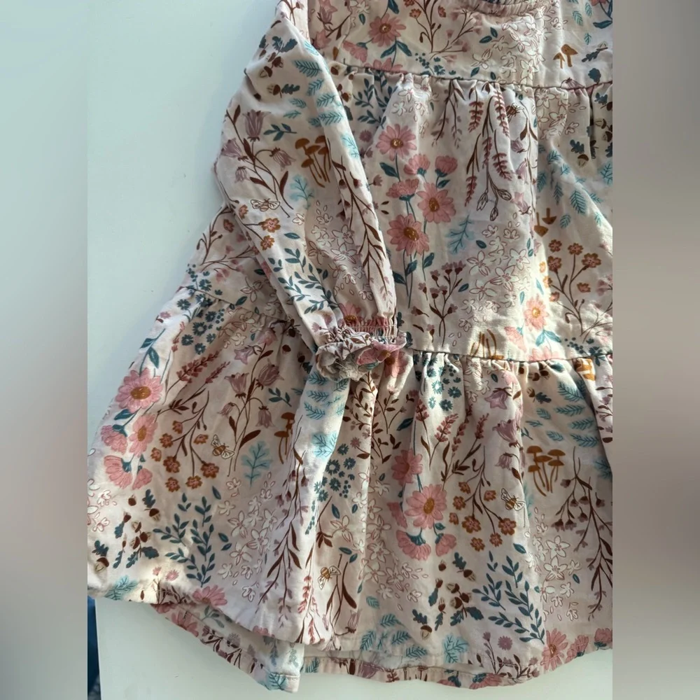 Modern Moments by Gerber Pink Floral Peplum Dress – Toddler Girls 2T - Picture 3 of 7